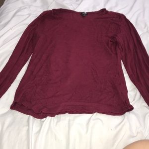 Maroon long sleeve shirt